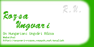 rozsa ungvari business card